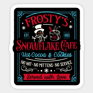 Frosty Snowflake Christmas Embrace the Holiday Snowman Sticker